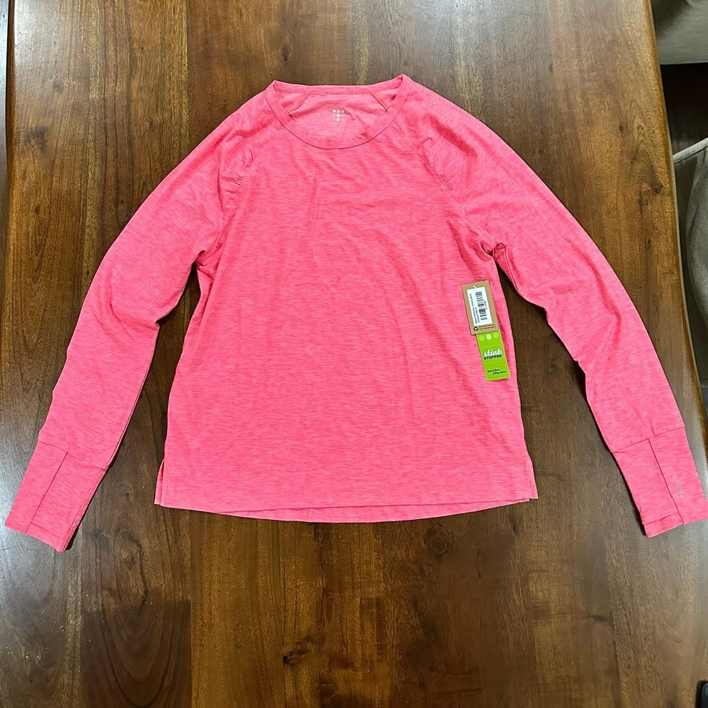 Title Nine Grace Raglan Long Sleeve Top Athletic Shirt Pink Size M NWT